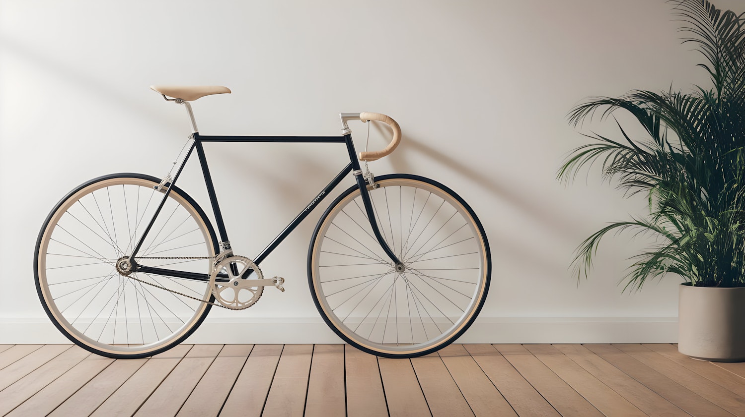 Fahrrad an einer Wand